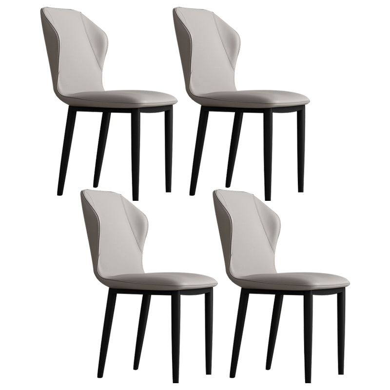 Silla lateral casera escandinava tapizada con respaldo mate Silla de comedor