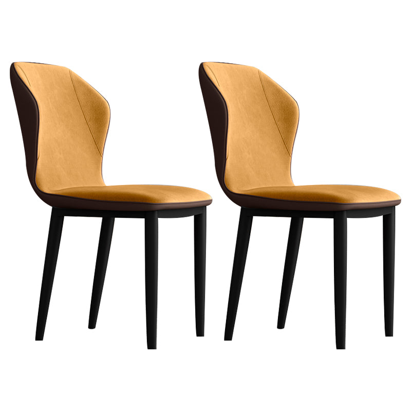 Silla lateral casera escandinava tapizada con respaldo mate Silla de comedor