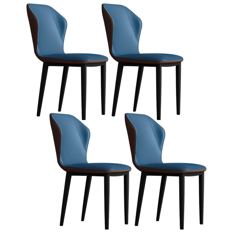 Silla lateral casera escandinava tapizada con respaldo mate Silla de comedor