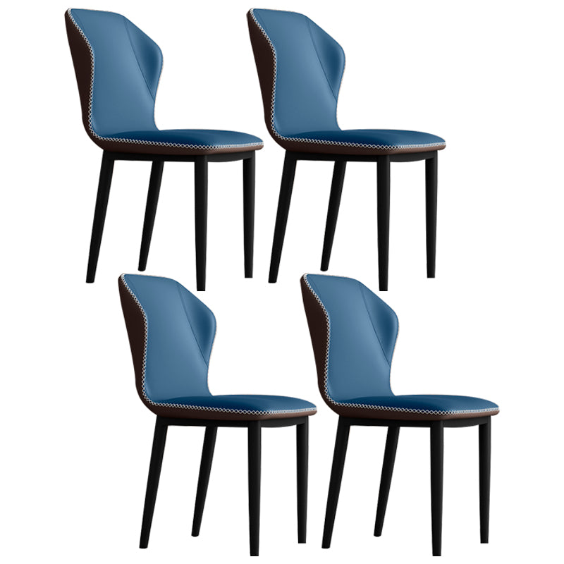 Silla lateral casera escandinava tapizada con respaldo mate Silla de comedor