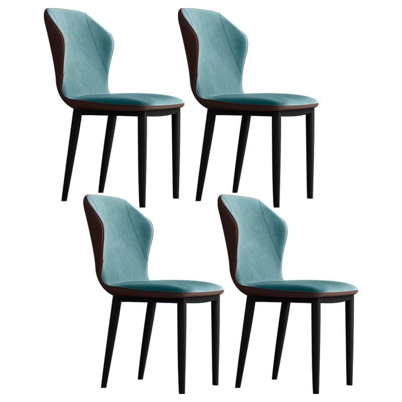 Silla lateral casera escandinava tapizada con respaldo mate Silla de comedor