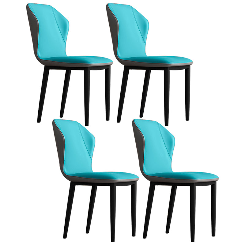 Silla lateral casera escandinava tapizada con respaldo mate Silla de comedor