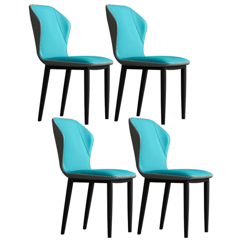 Silla lateral casera escandinava tapizada con respaldo mate Silla de comedor