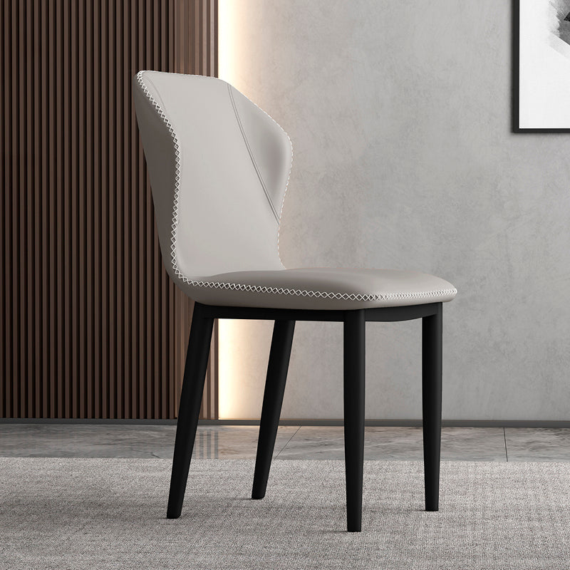 Silla lateral casera escandinava tapizada con respaldo mate Silla de comedor
