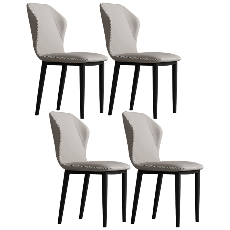 Silla lateral casera escandinava tapizada con respaldo mate Silla de comedor