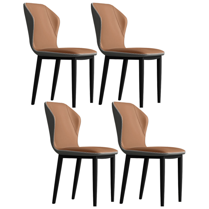 Silla lateral casera escandinava tapizada con respaldo mate Silla de comedor