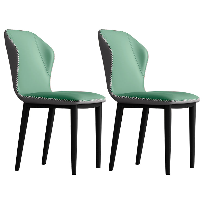 Silla lateral casera escandinava tapizada con respaldo mate Silla de comedor