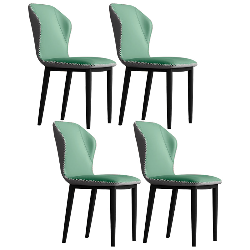 Silla lateral casera escandinava tapizada con respaldo mate Silla de comedor