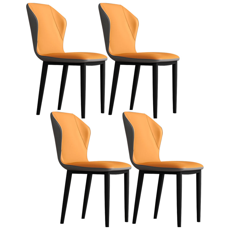 Silla lateral casera escandinava tapizada con respaldo mate Silla de comedor