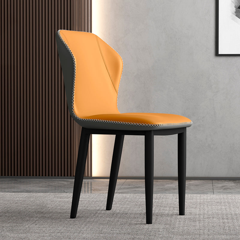 Silla lateral casera escandinava tapizada con respaldo mate Silla de comedor