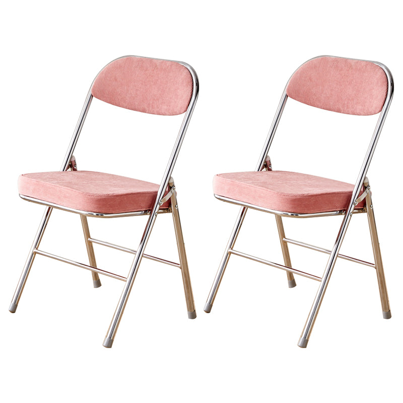 Open Back Dining Side Chair Foldable Upholstered Armless Dining Chairs
