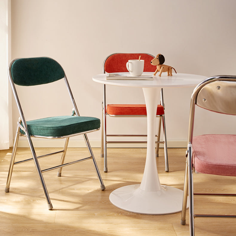 Open Back Dining Side Chair Foldable Upholstered Armless Dining Chairs
