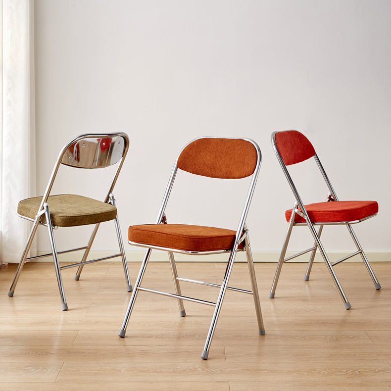 Open Back Dining Side Chair Foldable Upholstered Armless Dining Chairs