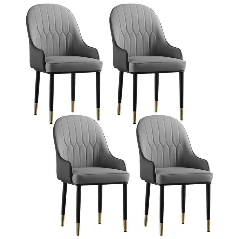 Contemporary Metal Dining Room Chairs Upholstered Dining Armchairs for Home Use