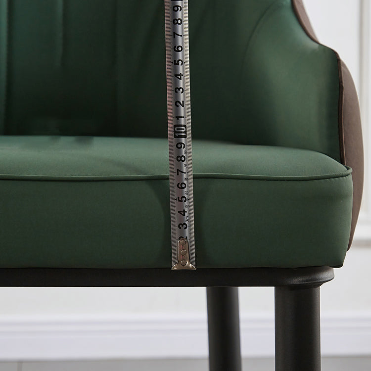 Contemporary Metal Dining Room Chairs Upholstered Dining Armchairs for Home Use