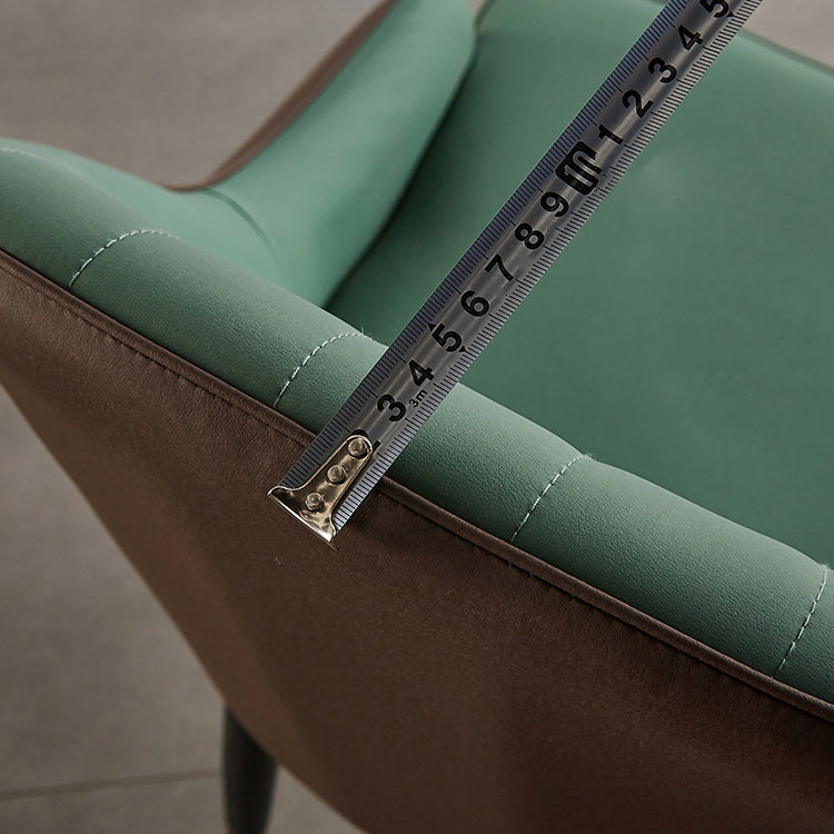 Contemporary Metal Dining Room Chairs Upholstered Dining Armchairs for Home Use