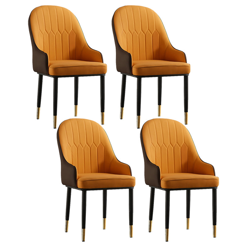 Contemporary Metal Dining Room Chairs Upholstered Dining Armchairs for Home Use