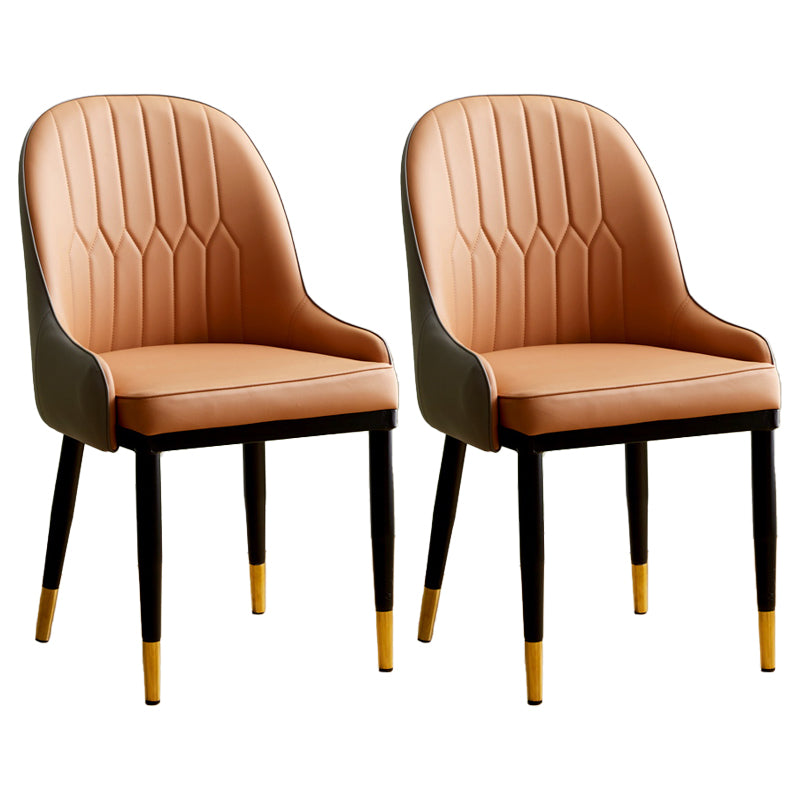 Contemporary Metal Dining Room Chairs Upholstered Dining Armchairs for Home Use