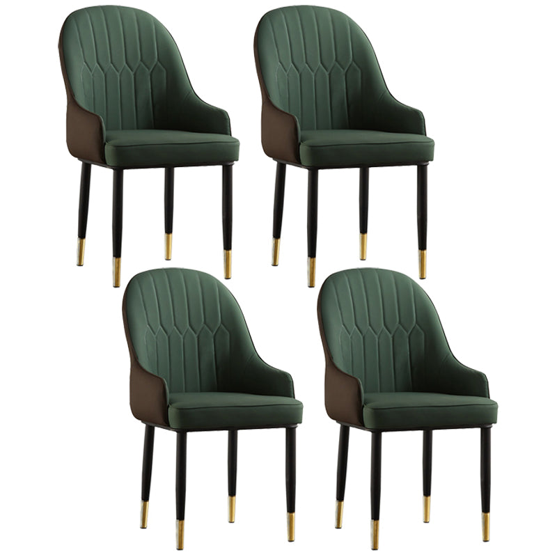 Contemporary Metal Dining Room Chairs Upholstered Dining Armchairs for Home Use