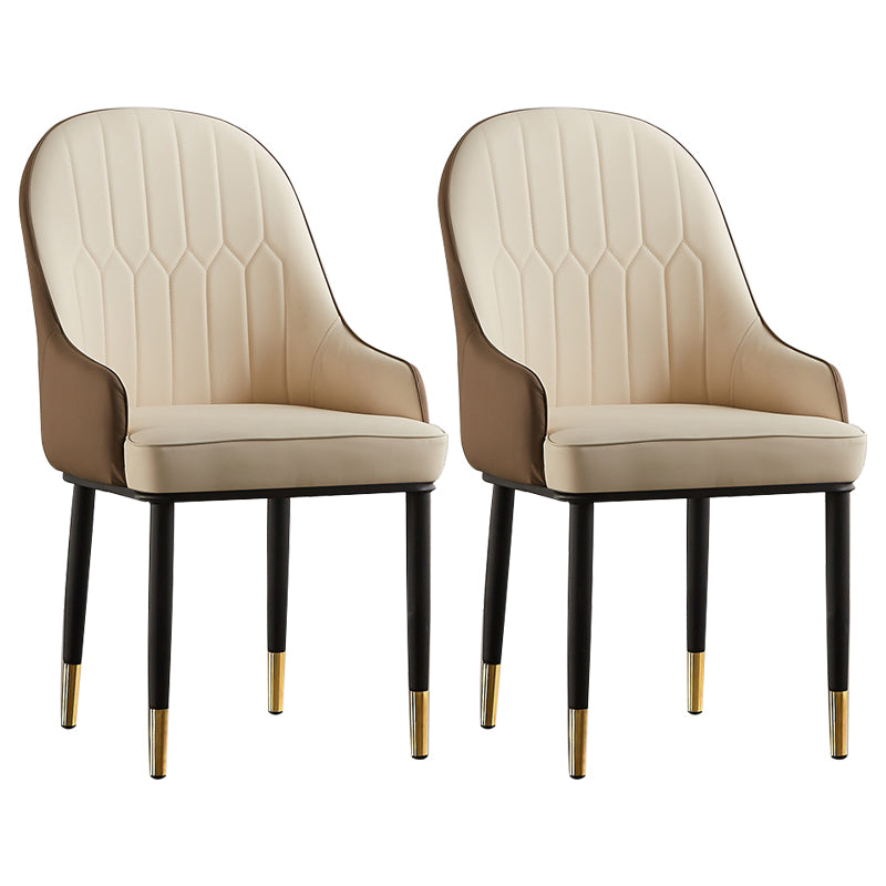 Contemporary Metal Dining Room Chairs Upholstered Dining Armchairs for Home Use