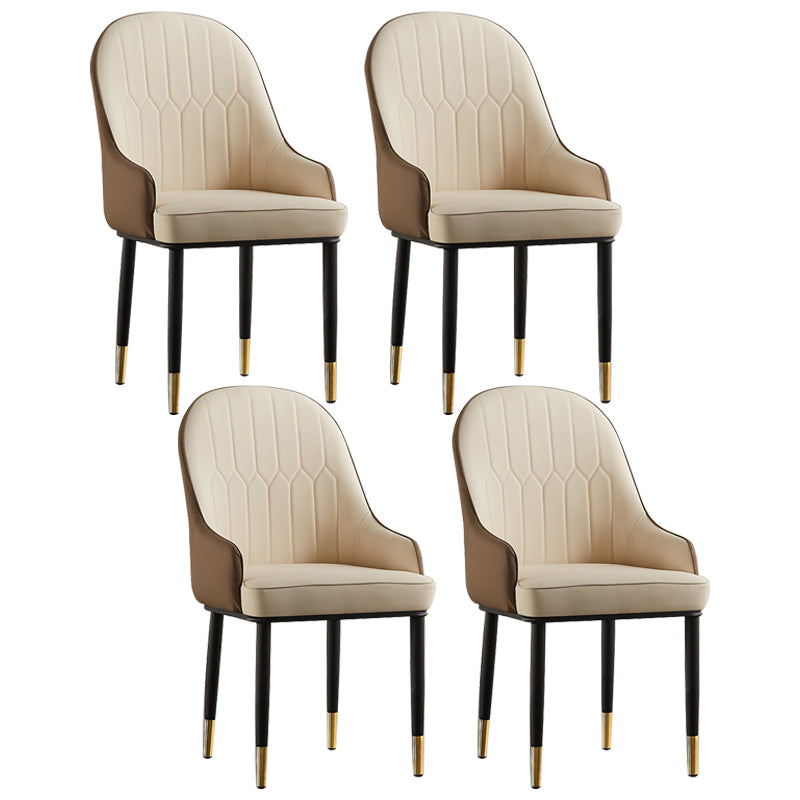 Contemporary Metal Dining Room Chairs Upholstered Dining Armchairs for Home Use