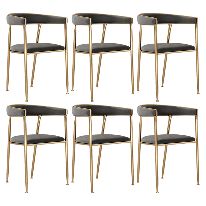 Skandinavischer Flanell-Schönheitssalon-Sessel, offener Esszimmerstuhl mit mattem Finish
