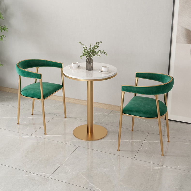 Skandinavischer Flanell-Schönheitssalon-Sessel, offener Esszimmerstuhl mit mattem Finish