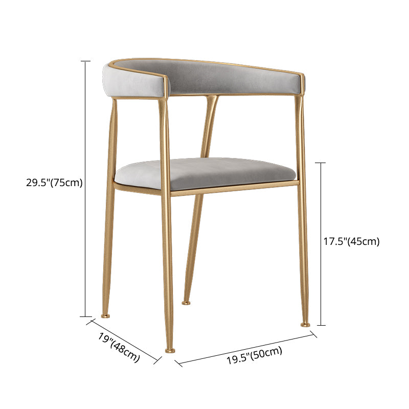 Skandinavischer Flanell-Schönheitssalon-Sessel, offener Esszimmerstuhl mit mattem Finish