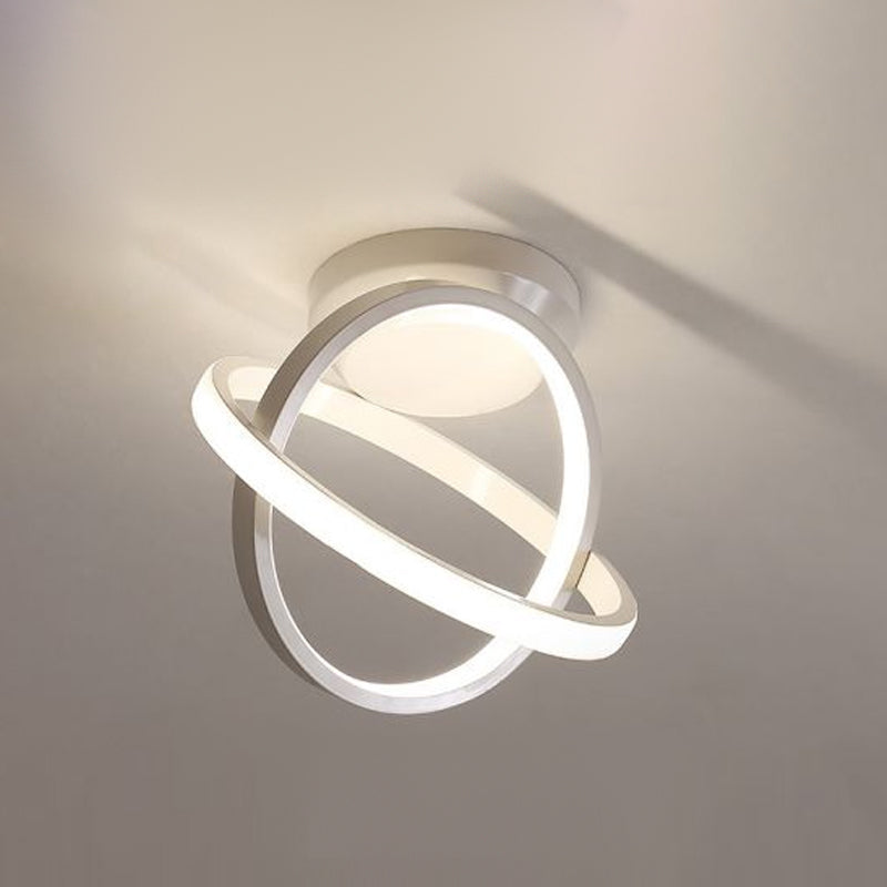 Lampada da soffitto da incasso in stile moderno con paralume rotondo a 2 luci