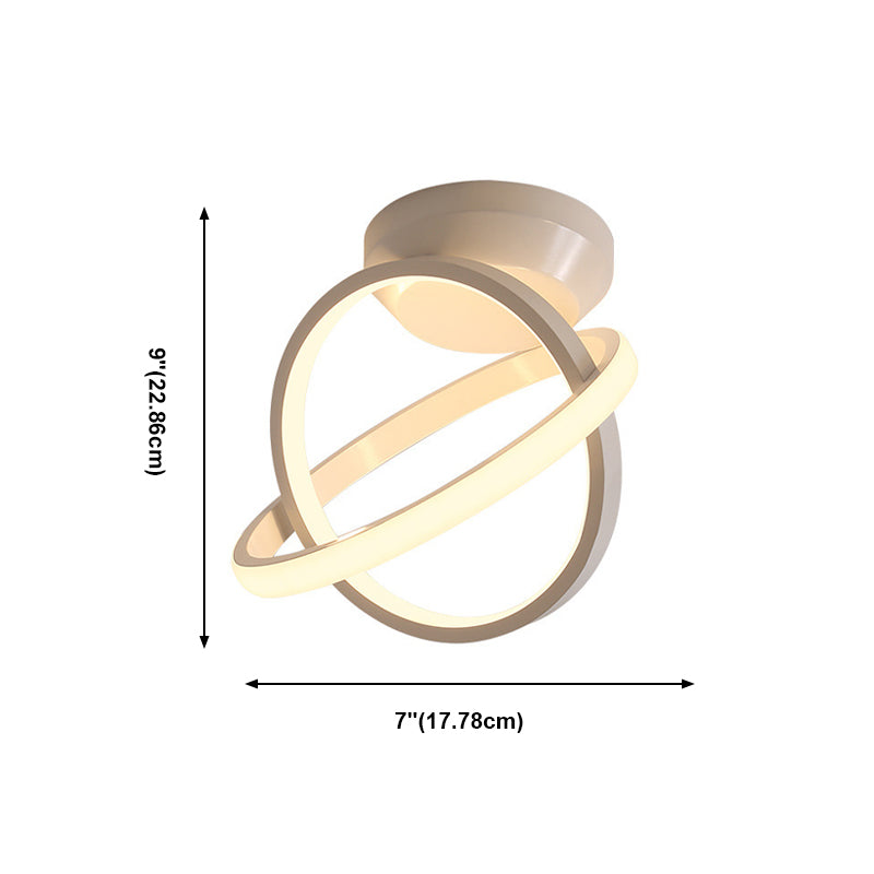 Lampada da soffitto da incasso in stile moderno con paralume rotondo a 2 luci
