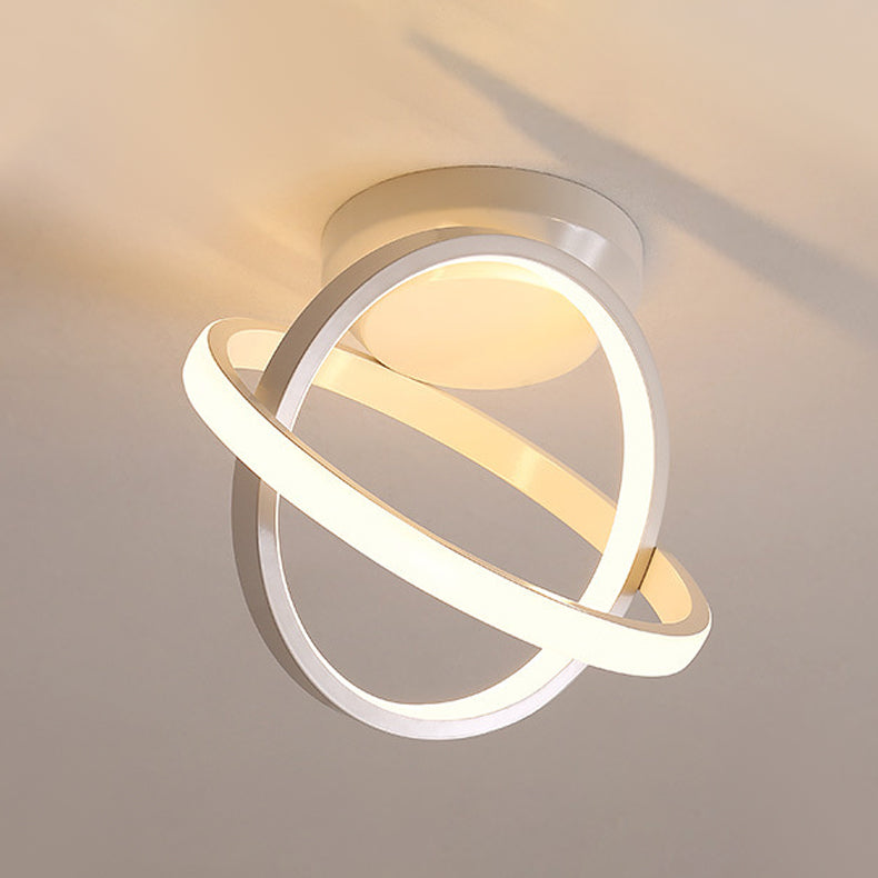 Lampada da soffitto da incasso in stile moderno con paralume rotondo a 2 luci