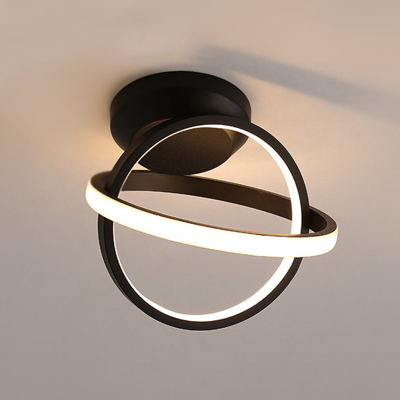 Lampada da soffitto da incasso in stile moderno con paralume rotondo a 2 luci