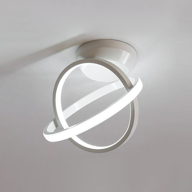 Lampada da soffitto da incasso in stile moderno con paralume rotondo a 2 luci