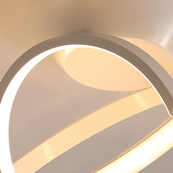 Lampada da soffitto da incasso in stile moderno con paralume rotondo a 2 luci