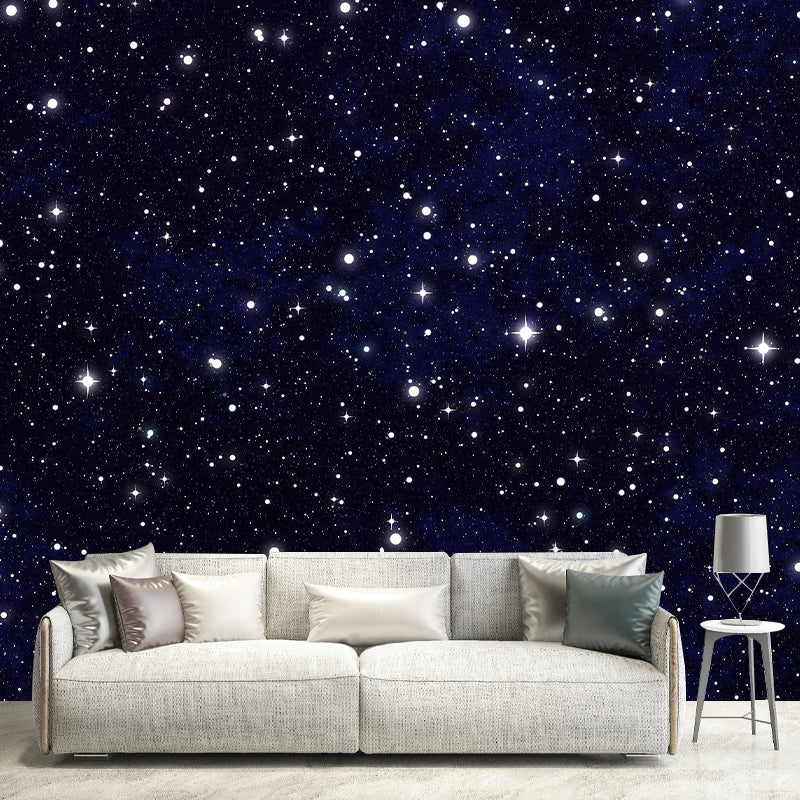 Contemporary Universe Mural Wallpaper Mildew Resistant for Sleeping Room Decor