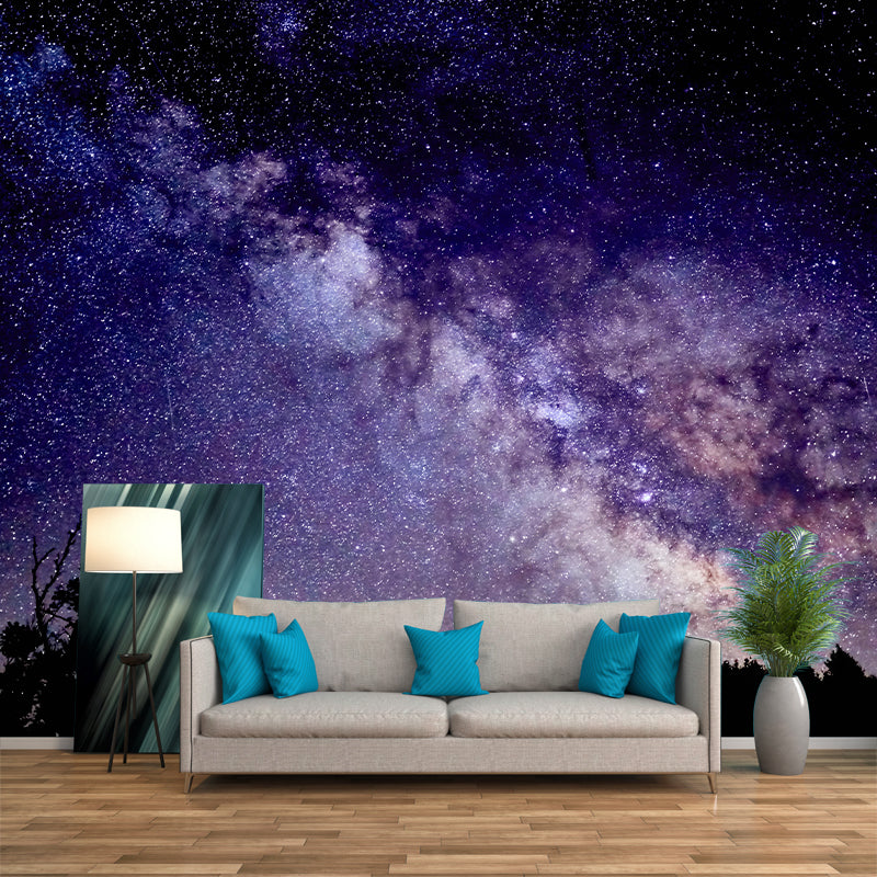 Universe Mural Modern Style Stain Resistant Decorative Wall Art for Room