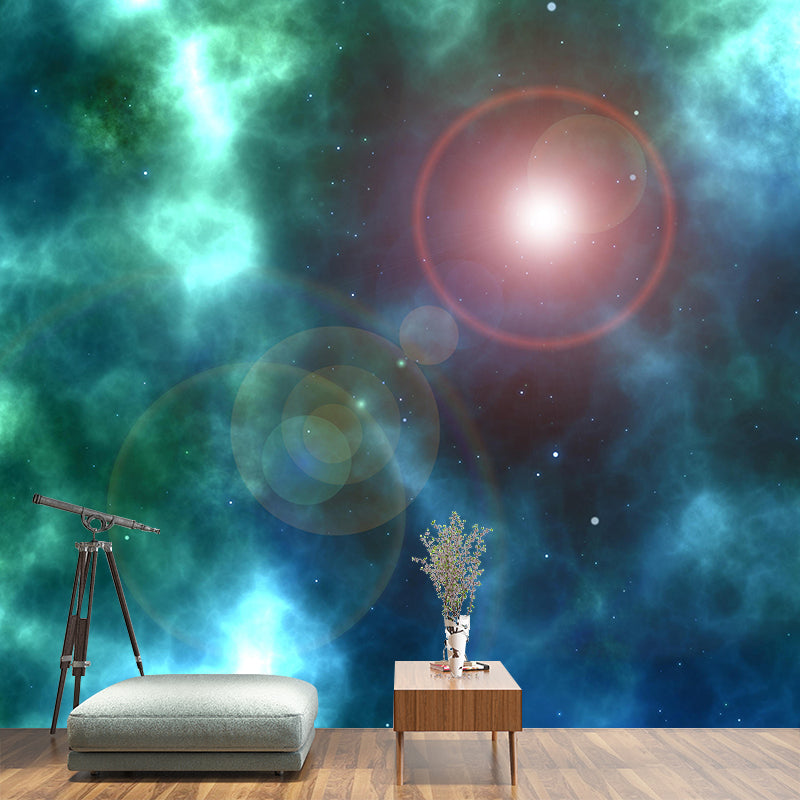 Universe Mural Wallpaper Moisture Resistant Wall Covering for Living Room Decoration