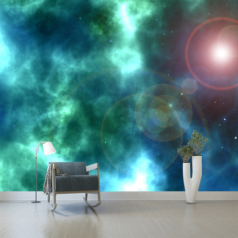 Universe Mural Wallpaper Moisture Resistant Wall Covering for Living Room Decoration