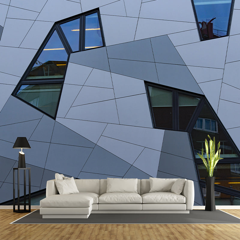 Construction Mural Wallpaper Contemporary Mildew Resistant for Bedroom Decor