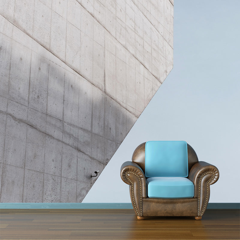 Construction Mural Wallpaper Contemporary Mildew Resistant for Bedroom Decor