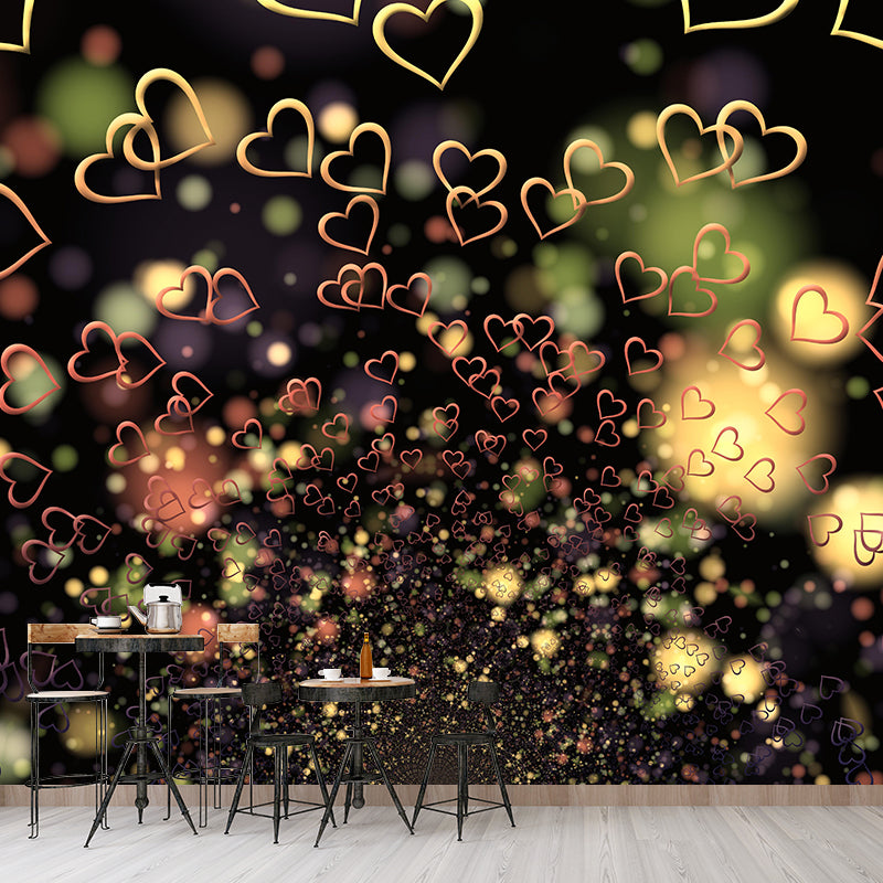 Blurry Pattern Mural Modern Style Stain Resistant Decorative Wall Art for Sitting Room