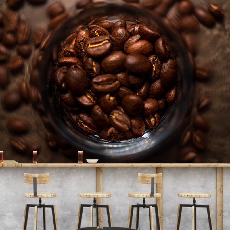 Roasted Coffee Beans Wall Mural for Coffee Shop Waterproofing Mural, Personalized Size Available
