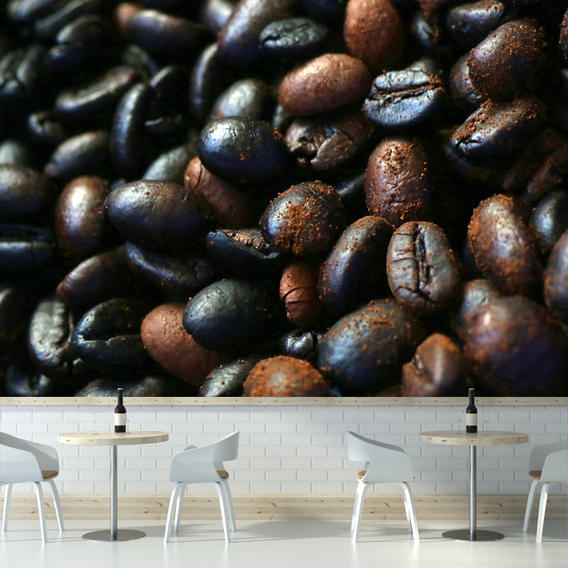 Roasted Coffee Beans Wall Mural for Coffee Shop Waterproofing Mural, Personalized Size Available