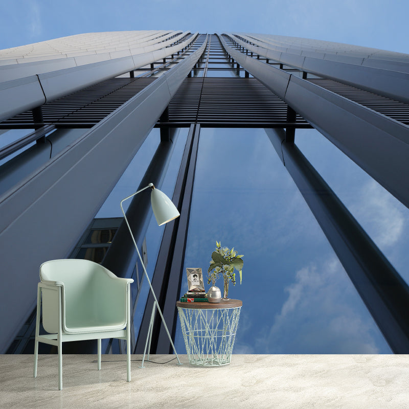 Minimalist Architecture Wall Mural for Meeting Room, Moisture Resistant