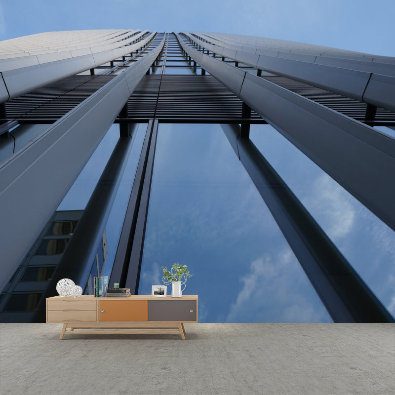 Minimalist Architecture Wall Mural for Meeting Room, Moisture Resistant