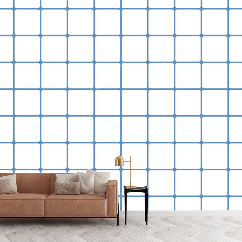 Geometric Illustration Minimalist Wall Mural Decal in Natural Color, Water Resistant