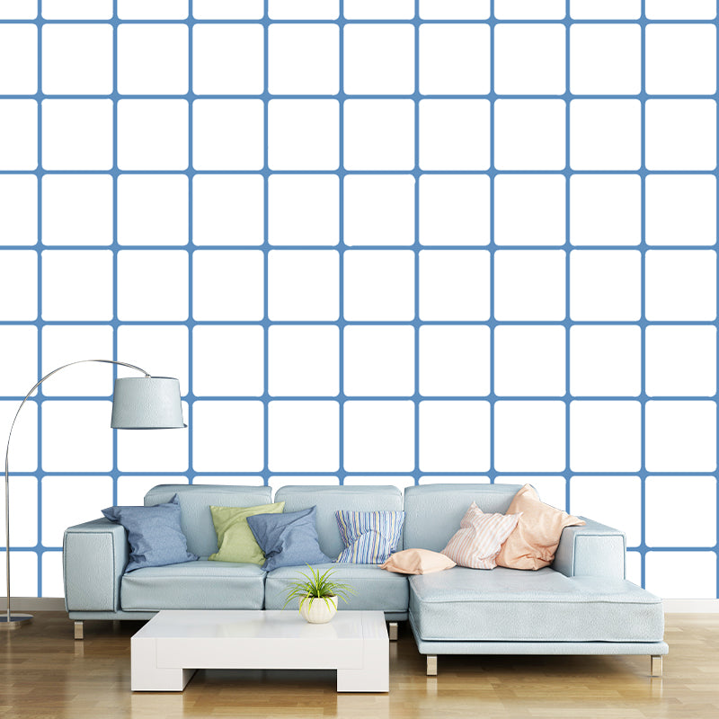 Geometric Illustration Minimalist Wall Mural Decal in Natural Color, Water Resistant