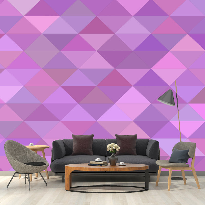 Geometric Illustration Minimalist Wall Mural Decal in Natural Color, Water Resistant