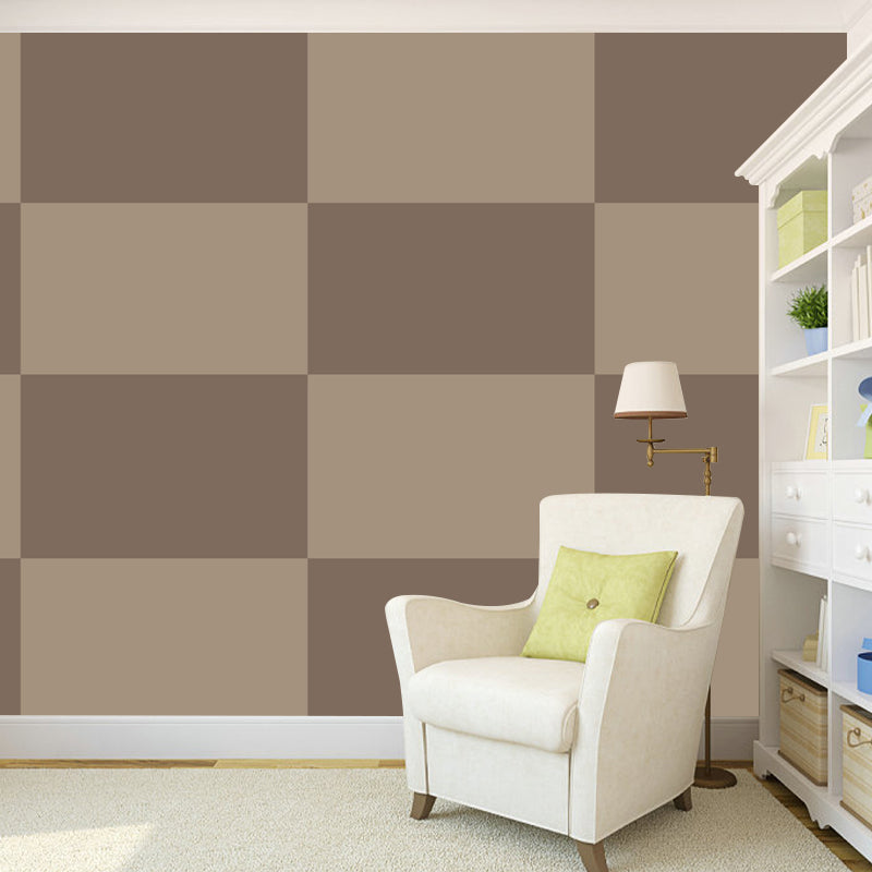 Illustration of Geometric Square Mural Wallpaper for Living Room Decor, Waterproofing