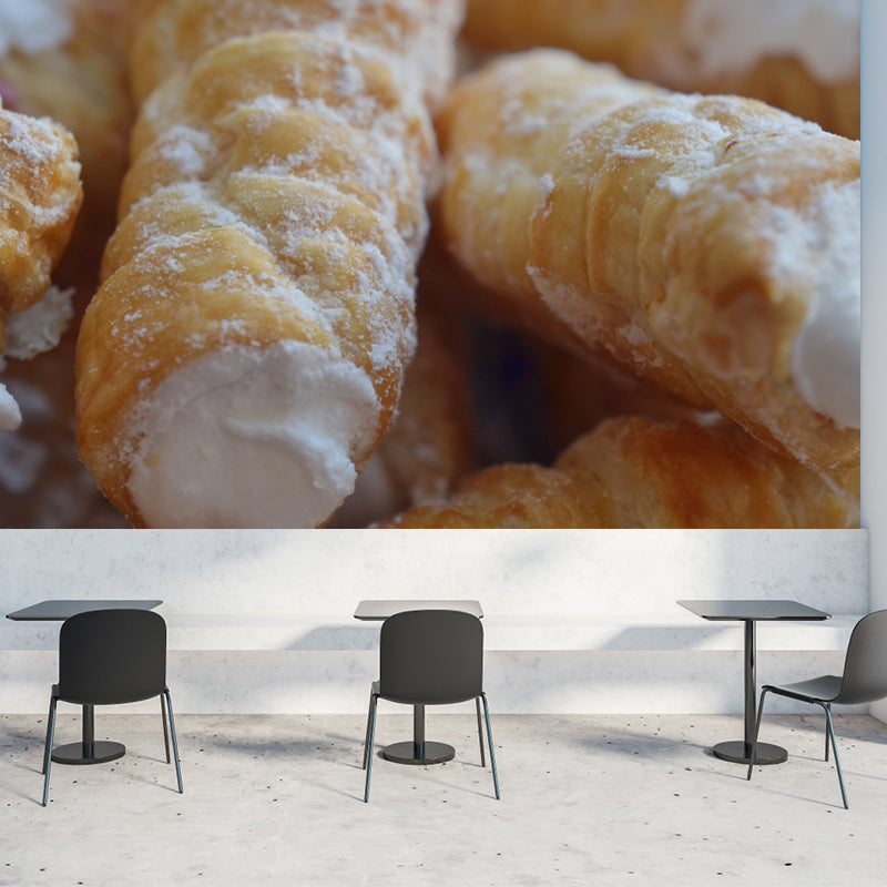 Tasty Dessert Mural Wallpaper Contemporary Wall Covering for Dessert Shop